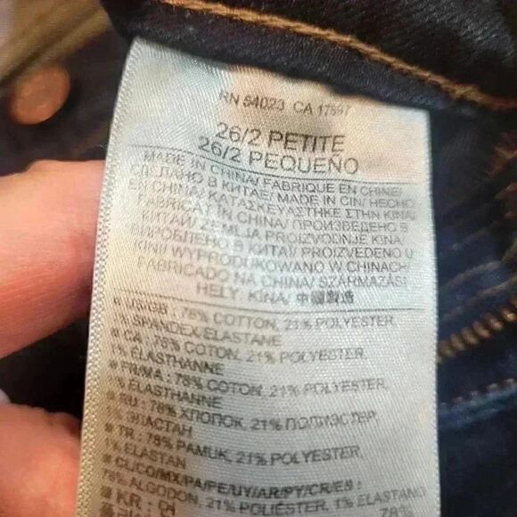 Banana Republic Women's Dark Blue Wash Cotton/Poly/Spandex Skinny Fit Jeans - Picture 11 of 15